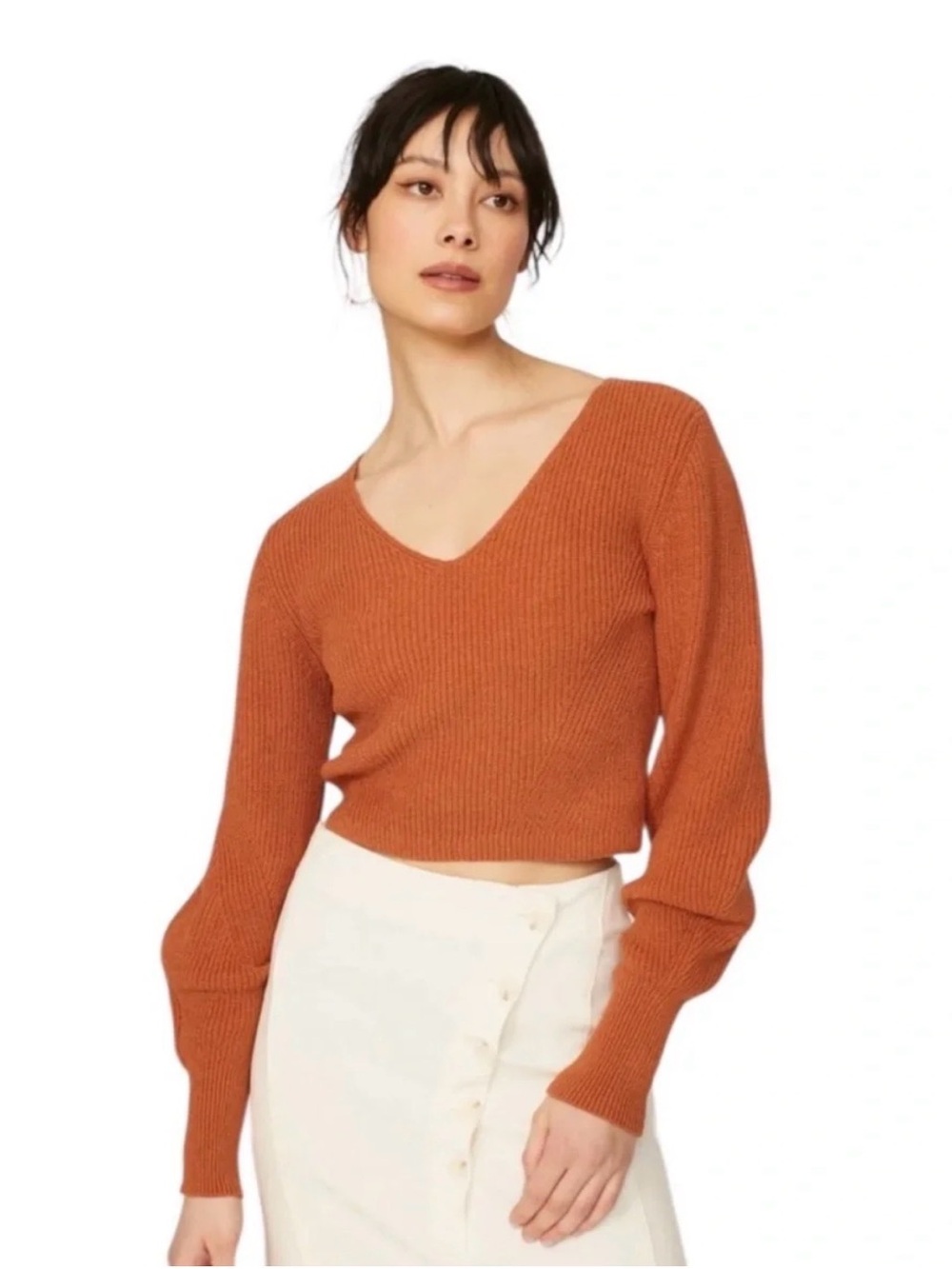 NWT ALC Kimby Sweater in Burnt Terracota Sz S